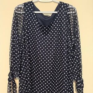 Papermoon Navy Top with Polka Dots